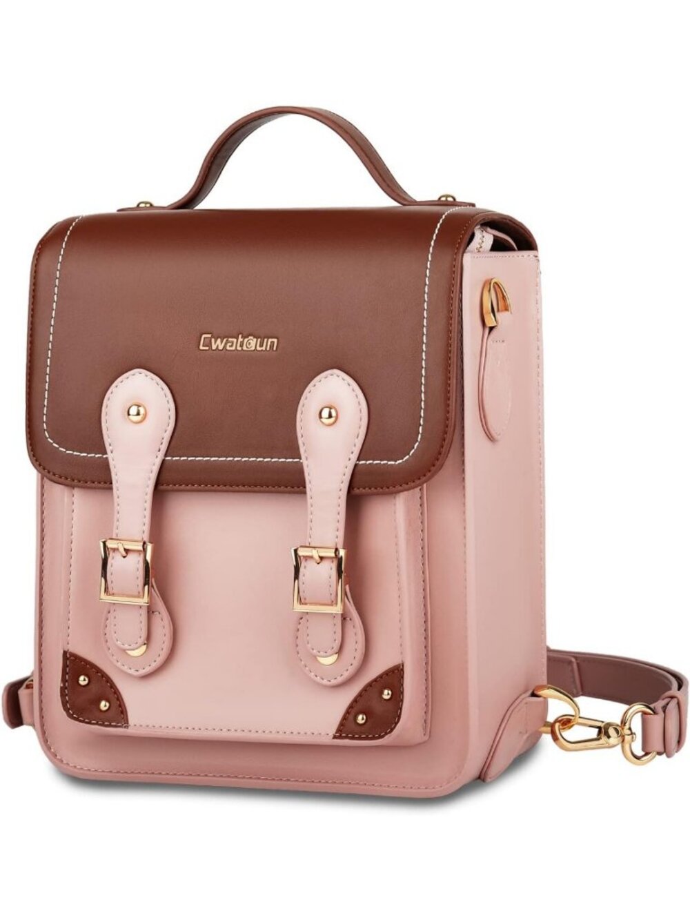 Stylish 3-in-1 Retro Camera Bag - PU Leather Crossbody & Backpack for Travel